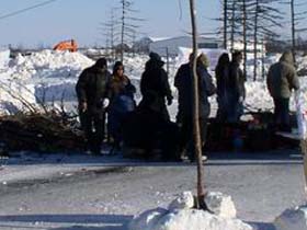 Люди перекрыли трассу. Фото: greenpatrol.ru (c) Люди перекрыли трассу. Фото: greenpatrol.ru (c)