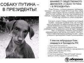 Собаку Путина - в президенты, фото Егора Харитонова, Собкор®ru (с) Собаку Путина - в президенты, фото Егора Харитонова, Собкор®ru (с)
