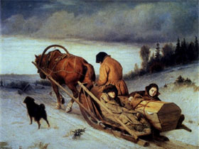 Проводы покойника. Картина художника Василия Серова. Проводы покойника. Картина художника Василия Серова.