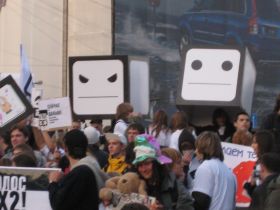 Акция в поддержку телеканала "2х2". Фото: 2x2tv.ru Акция в поддержку телеканала "2х2". Фото: 2x2tv.ru