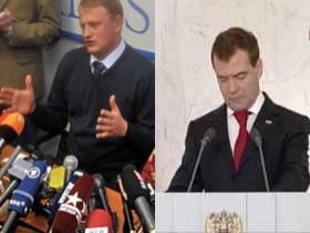 Майор Дымовский и президент Медведев. Коллаж: Каспаров.Ru Майор Дымовский и президент Медведев. Коллаж: Каспаров.Ru