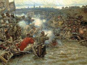 Василий Суриков. Покорение Сибири Ермаком. Изображение с сайта artlib.ru Василий Суриков. Покорение Сибири Ермаком. Изображение с сайта artlib.ru