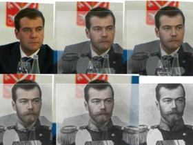 Дмитрий Медведев и Николай II. Иллюстрация: vip.glavred.info Дмитрий Медведев и Николай II. Иллюстрация: vip.glavred.info