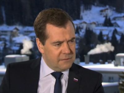 Дмитрий Медведев. Кадр из видео bloomberg.com Дмитрий Медведев. Кадр из видео bloomberg.com