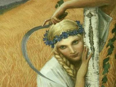 Картина К.Васильева ''Жница'' Картина К.Васильева ''Жница''