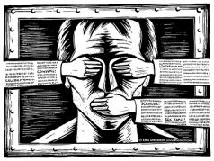 Плакат "Цензура". Источник - http://www.global-report.com/ Плакат "Цензура". Источник - http://www.global-report.com/
