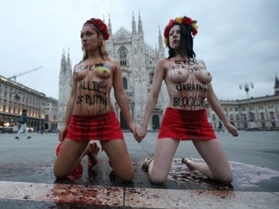 Акция Femen в Милане. Фото: nbnews.com Акция Femen в Милане. Фото: nbnews.com
