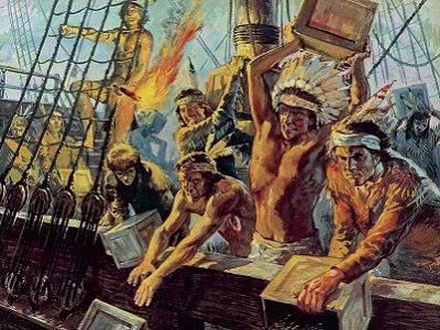 "Бостонское чаепитие". Источник - http://www.tea-terra.ru/ "Бостонское чаепитие". Источник - http://www.tea-terra.ru/