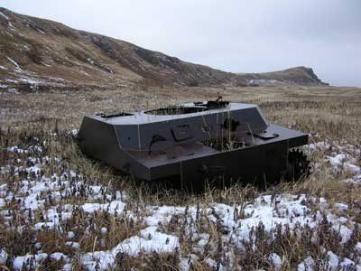 Следы боев на острове Шумшу. Фото: livejournal.com Следы боев на острове Шумшу. Фото: livejournal.com