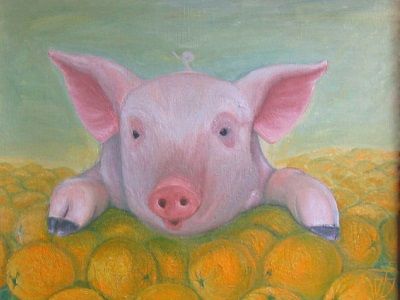 Бармина Ю.В. "Свинья в апельсинах". Холст, масло. 2004. Публикуется в igoryakovenko.blogspot.ru Бармина Ю.В. "Свинья в апельсинах". Холст, масло. 2004. Публикуется в igoryakovenko.blogspot.ru