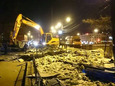 Снос киосков. Фото из ФБ Ольги Романовой Снос киосков. Фото из ФБ Ольги Романовой