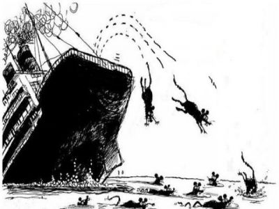 Крысы бегут с корабля. Фото: livejournal.com/smoliarm