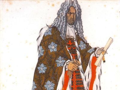 Эскиз к костюму церемониймейстера. Фото: artchive.ru Эскиз к костюму церемониймейстера. Фото: artchive.ru