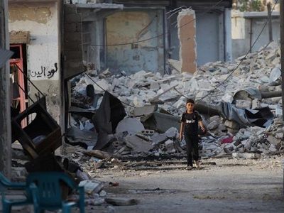 В разрушенном Алеппо. Фото: Reuters В разрушенном Алеппо. Фото: Reuters