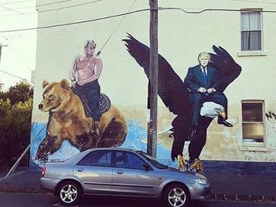 Путин и Трамп (граффити). Источник - www.facebook.com/Ooo.Romanova Путин и Трамп (граффити). Источник - www.facebook.com/Ooo.Romanova