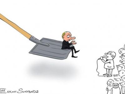 Путин и "прямая линия". Карикатура С.Елкина, источник - www.facebook.com/sergey.elkin1 Путин и "прямая линия". Карикатура С.Елкина, источник - www.facebook.com/sergey.elkin1