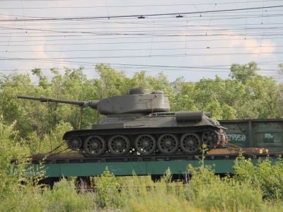 Танк на платформе. Фото: ФСБ