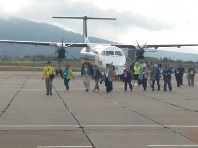 Чартер из Японии на о. Кунашир. Фото: sakhalin.gov.ru Чартер из Японии на о. Кунашир. Фото: sakhalin.gov.ru