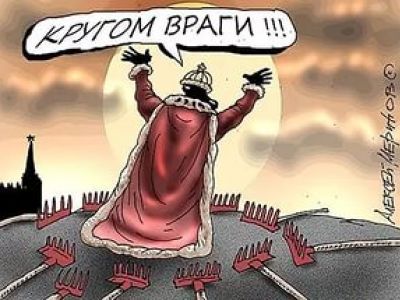 Кругом враги. Карикатура А.Меринова Кругом враги. Карикатура А.Меринова