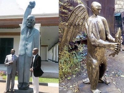 Р.Мугабе (слева) у памятника самому себе; статуя Путина в виде медведя. Источник - i24.com.ua и by24.org Р.Мугабе (слева) у памятника самому себе; статуя Путина в виде медведя. Источник - i24.com.ua и by24.org
