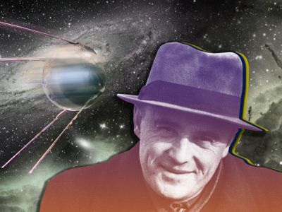 Сергей Павлович Королев, первый спутник. Источник - nnm2.com Сергей Павлович Королев, первый спутник. Источник - nnm2.com