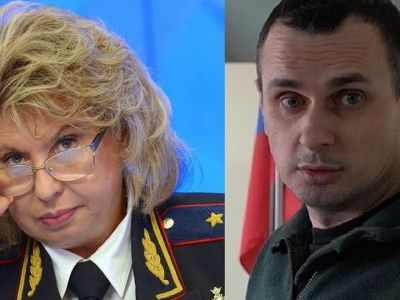 Омбудсмен-генерал Москалькова и Олег Сенцов. Фото: Youtube.com Омбудсмен-генерал Москалькова и Олег Сенцов. Фото: Youtube.com