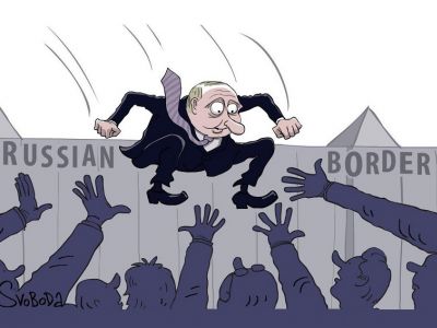 Путин: "Прыгнем так, что мало не покажется!" Карикатура С.Елкина: svoboda.org Путин: "Прыгнем так, что мало не покажется!" Карикатура С.Елкина: svoboda.org