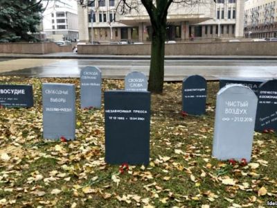 Надгробия у госсовета Татарстана. Фото: idelreal.org Надгробия у госсовета Татарстана. Фото: idelreal.org