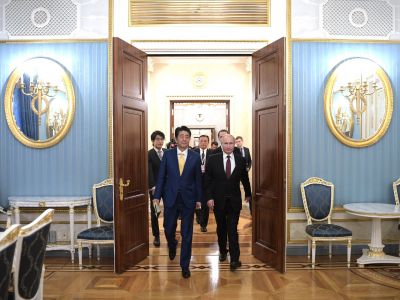 Владимир Путин и Синлзо Абэ в Кремле, 22.1.19. Фото: kremlin.ru Владимир Путин и Синлзо Абэ в Кремле, 22.1.19. Фото: kremlin.ru