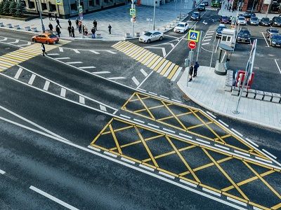 Разметка "вафля". Фото: facebook.com/DNBasharov Разметка "вафля". Фото: facebook.com/DNBasharov