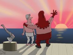 Торжество справедливости в деле Голунова. Карикатура С.Елкина, dw.com