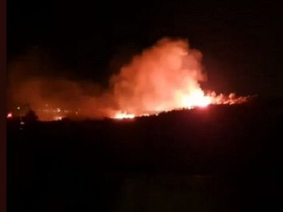 Падение объекта на Северном Кипре. Фото: twitter.com/mkaminarides Падение объекта на Северном Кипре. Фото: twitter.com/mkaminarides