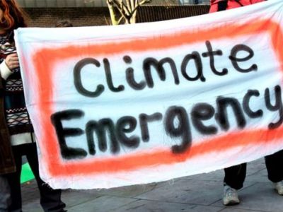 Сlimate emergency. Пикет. Фото: BBC Сlimate emergency. Пикет. Фото: BBC