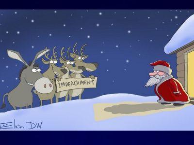 Предновогодний импичмент. Карикатура С.Елкина: dw.com Предновогодний импичмент. Карикатура С.Елкина: dw.com