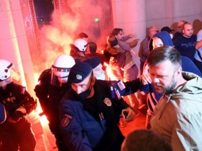 Протесты в Сербии. Фото: N.Skenderija Протесты в Сербии. Фото: N.Skenderija