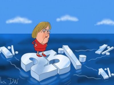 Меркель: рейтинг заметно подтаял. Карикатура С.Елкина: dw.com Меркель: рейтинг заметно подтаял. Карикатура С.Елкина: dw.com