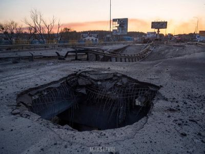Место гибели колонны спецназа под Киевом. Фото: Макс Левин / "Новый Фокус"