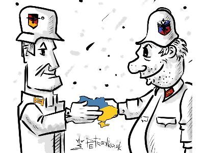 Германия и Россия делят Украину. Карикатура А.Петренко: t.me/PetrenkoAndryi Германия и Россия делят Украину. Карикатура А.Петренко: t.me/PetrenkoAndryi