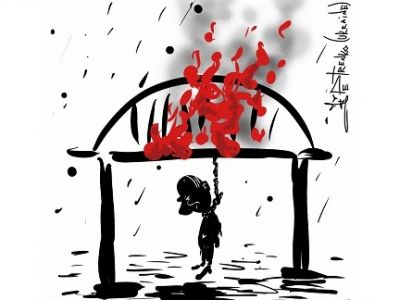 Пылающий мост. Рис. А.Петренко: t.me/PetrenkoAndryi Пылающий мост. Рис. А.Петренко: t.me/PetrenkoAndryi