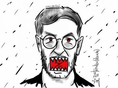 Пропагандист. Карикатура А.Петренко: t.me/PetrenkoAndryi