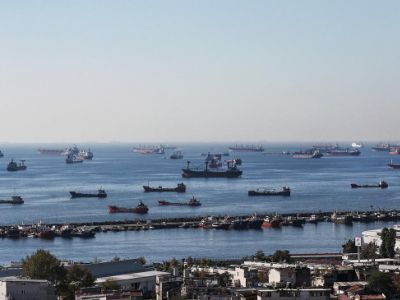 Грузовые суда с зерном в очереди на инспекцию у побережья Стамбула, Турция. Фото: Erdem Sahin / EPA Грузовые суда с зерном в очереди на инспекцию у побережья Стамбула, Турция. Фото: Erdem Sahin / EPA