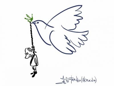 Под трибуналом мирных народов. Карикатура А.Петренко: t.me/PetrenkoAndryi Под трибуналом мирных народов. Карикатура А.Петренко: t.me/PetrenkoAndryi