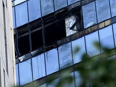 Москва-Сити. После атаки. Фото: РИА "Новости"