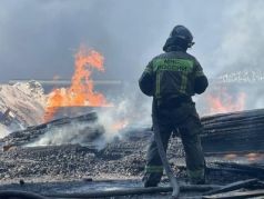 Пожар в порту. Фото: МЧС