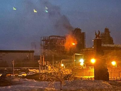 Последствия удара дрона по заводу "Танеко" в Татарстане, 2.04.24. Фото: t.me/oprichniksday