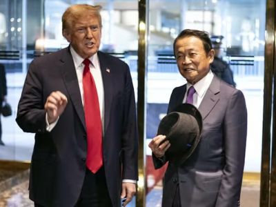 Дональд Трамп и председатель ЛДП Японии Таро Асо. Фото: t.me/golovnin_tokyo Дональд Трамп и председатель ЛДП Японии Таро Асо. Фото: t.me/golovnin_tokyo