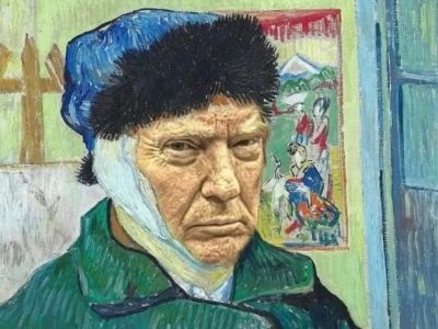Трамп - Ван Гог. Коллаж: t.me/nexta_live Трамп - Ван Гог. Коллаж: t.me/nexta_live