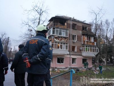 Последствия удара по Запорожью 18 января 2024 года. Фото: Запорожская военная администрация Последствия удара по Запорожью 18 января 2024 года. Фото: Запорожская военная администрация