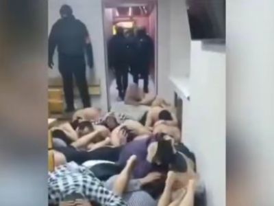 Полицейский рейд в банный комплекс "Бодрость", Москва, 11.04.25. Скрин видео https://theins.ru/news/280528