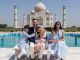 Вице-президент США Джей Ди Вэнс с семьей на фоне Тадж-Махала, 24.04.25. Фото: www.indiatoday.in